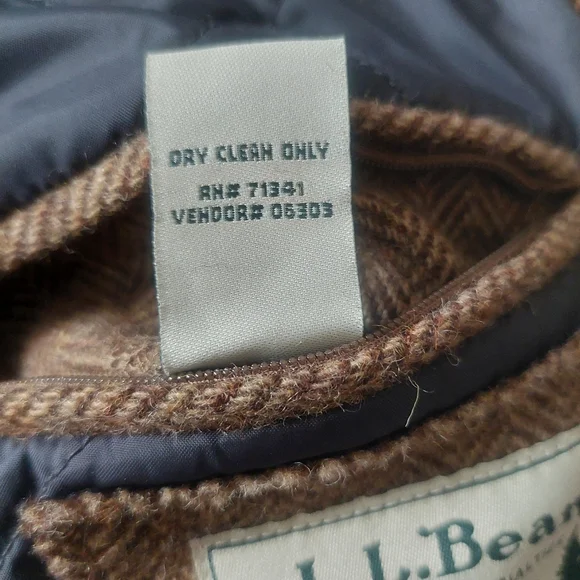 Vintage L.L.Bean Shetland Wool Jacket Brown Insulated Size 50 REG - Picture 6 of 13